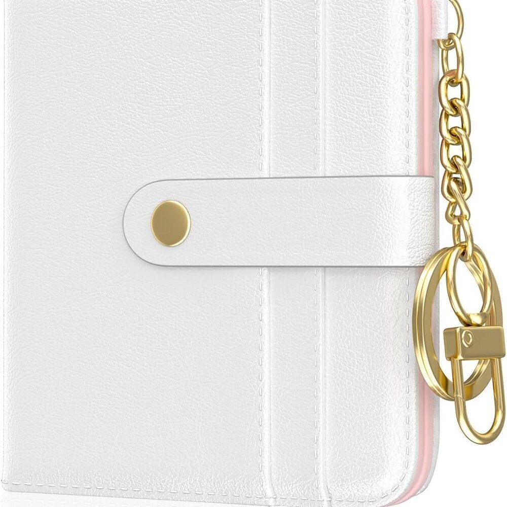 Women's Leather RFID Wallet Slim Compact Credit Card Holder with Zipper Coin